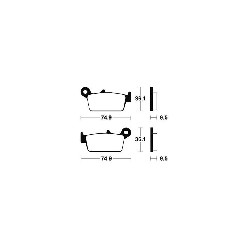 Plaquettes De Frein Mo104 Métal Fritté