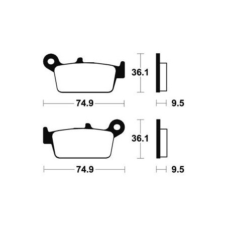 Plaquettes De Frein Mo104 Métal Fritté