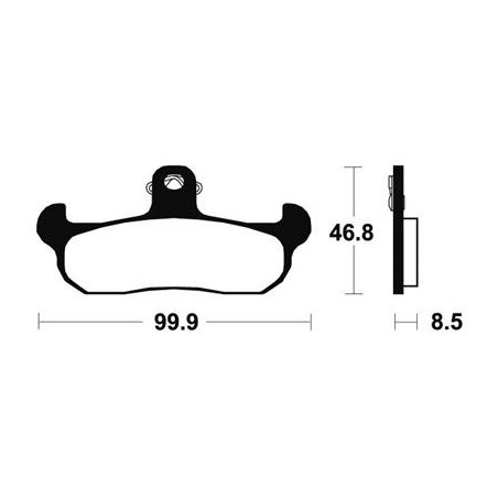 Plaquettes De Frein Mo108 Métal Fritté