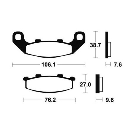 Plaquettes De Frein Mr115 Métal Fritté