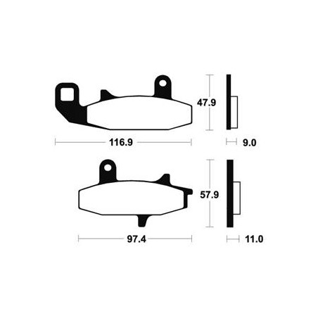 Plaquettes De Frein Mf126 Métal Fritté