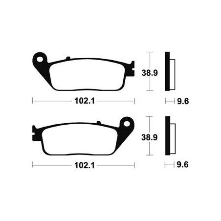 Plaquettes De Frein Mr130 Métal Fritté