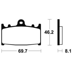 Plaquettes De Frein Mcr131 Métal Fritté Carbone