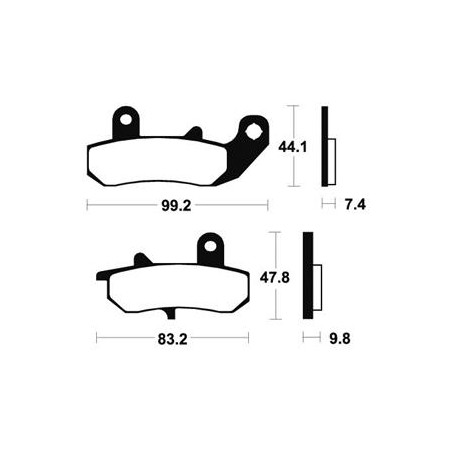 Plaquettes De Frein Mr135 Métal Fritté