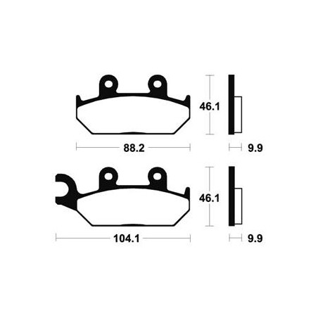 Plaquettes De Frein Mf150 Métal Fritté