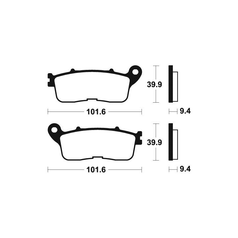 Plaquettes De Frein Mr392 Métal Fritté