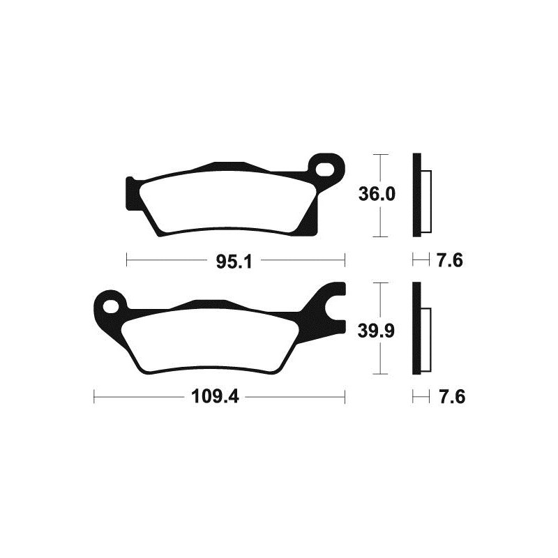 Plaquettes De Frein Mo411 Métal Fritté