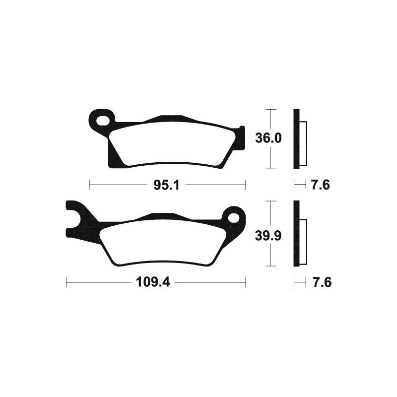 Plaquettes De Frein Mo410 Métal Fritté