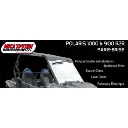 Pare Brise Polycarbonate + Essuie Glace 110° + Lave Glace RZR 900 Polaris 2015 et plus