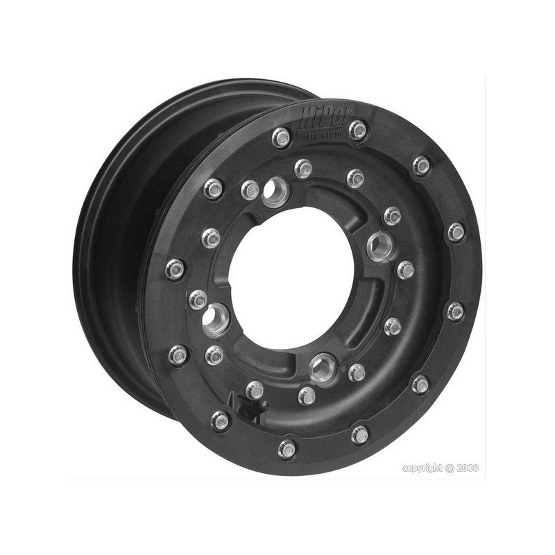 Jante avant Beadlock HiPer CF1 10x5 4x156 3+2 noire Quad