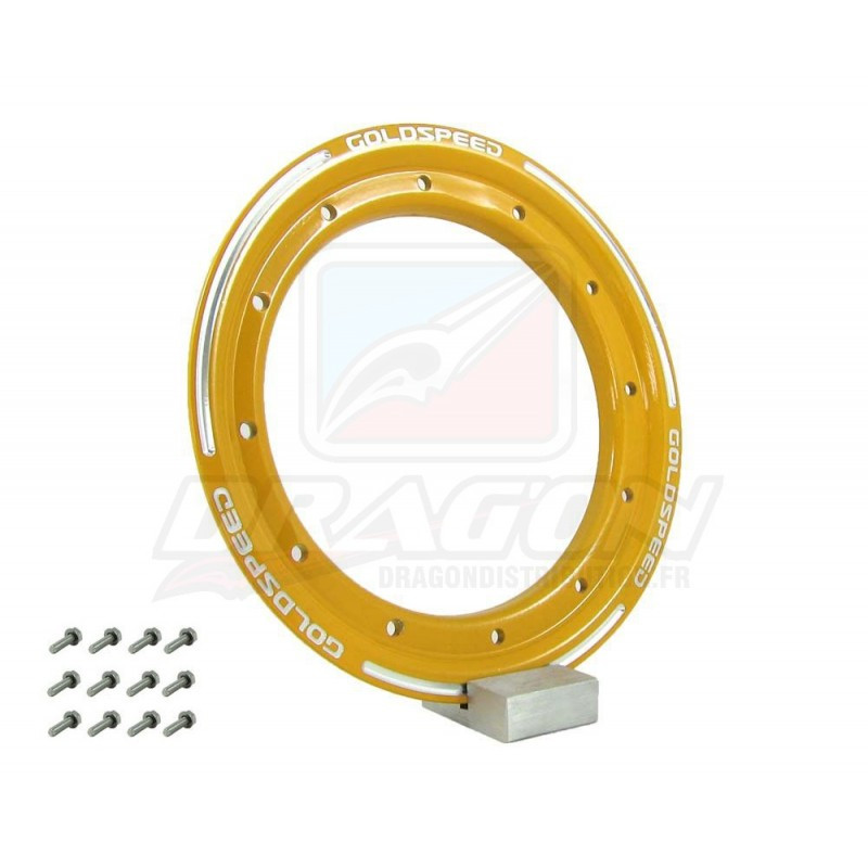 Frette Aluminium Beadlock 10 pouces Jaune Goldspeed