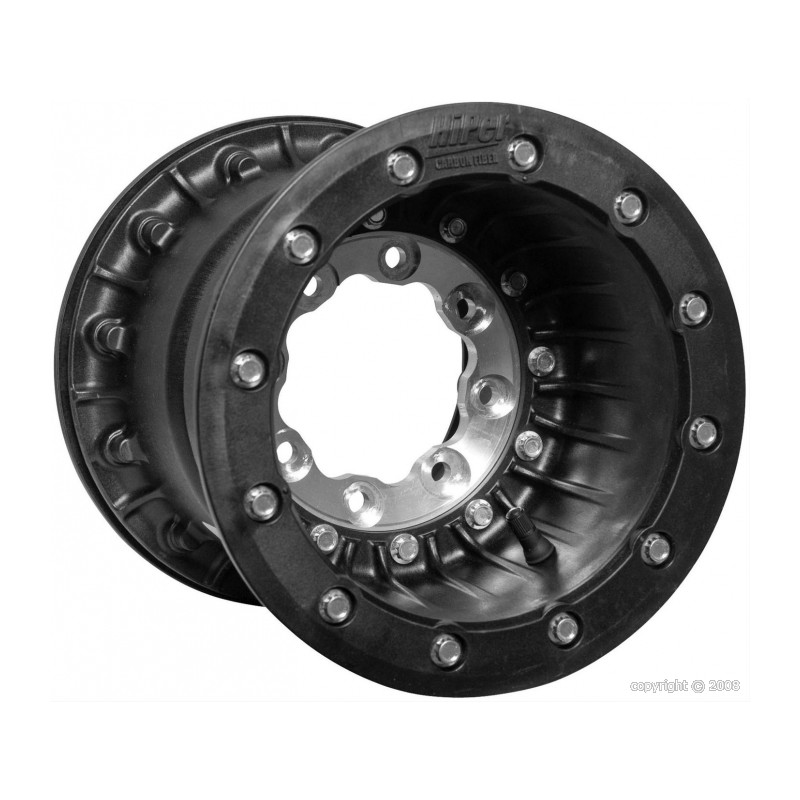 Jante arrière Beadlock HiPer TECH3 8x8 4-110/115 3+5 noire Quad