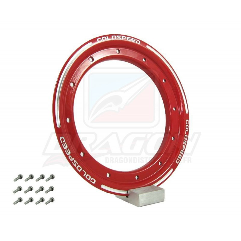 Frette Aluminium Beadlock 8 pouces ROUGE Goldspeed