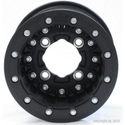 Jante arrière Beadlock HiPer CF1 9x8 4-115 3+5 noire Quad