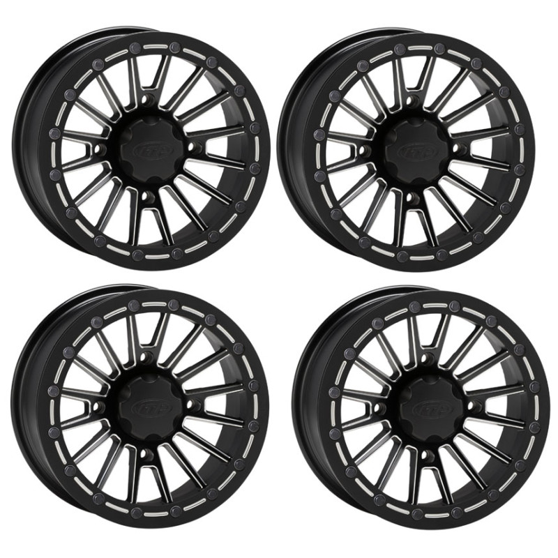 Lot de 4 Jantes Aluminium Beadlock Noire SD Series ITP 15x7 4x156 4+3 Port Offert