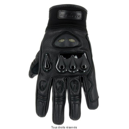 Gants Route été Noir Cuir Ventilé S-Line Homologué Route