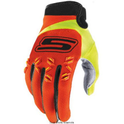 Gants Orange-Jaune Fluo Homologué CE Enduro Cross