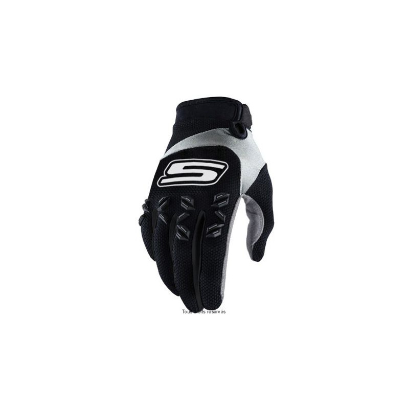 Gants Noir Blanc Homologué CE Enduro Cross