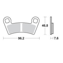 Plaquettes de Frein Métal Fritté Arrière GENERAL 1000 Polaris