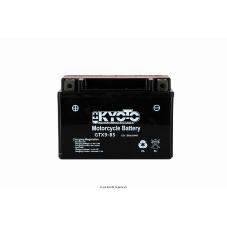 Batterie YTX9-BS Kyoto sans entretien avec pack acide