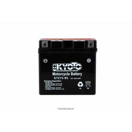 Batterie YTZ7-S Kyoto sans entretien avec acide