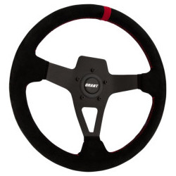 Volant Suede Noir Rouge Grant