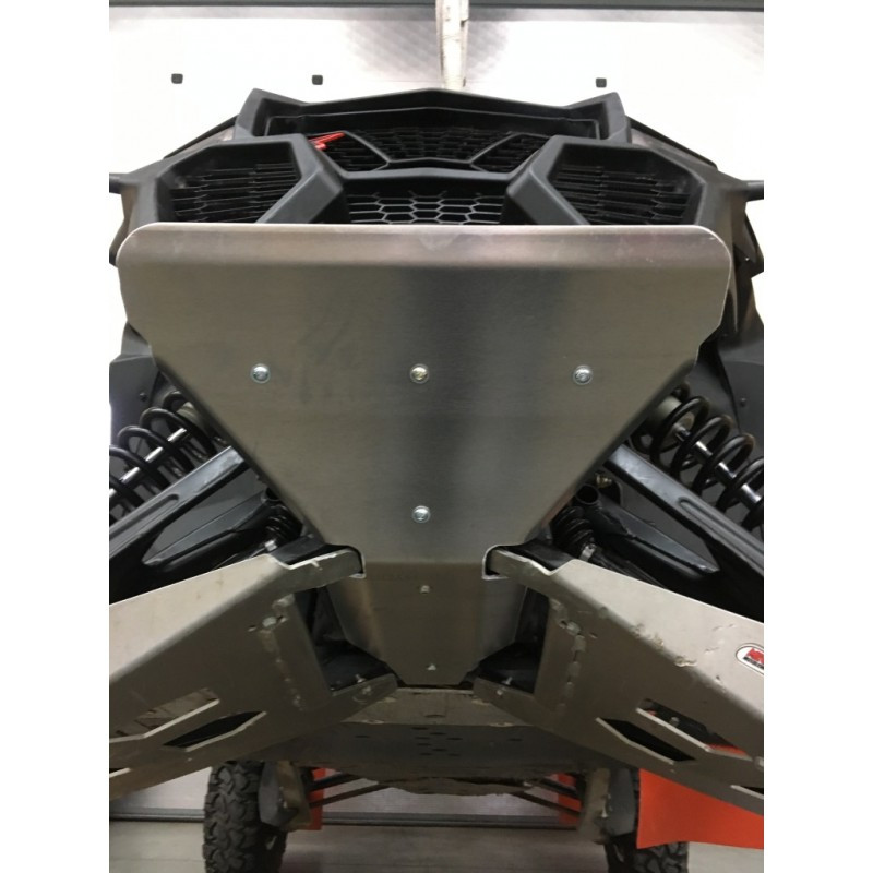 Renfort Avant en Inox + plaque de Protection Aluminium Maverick 1000 X3 Can-am