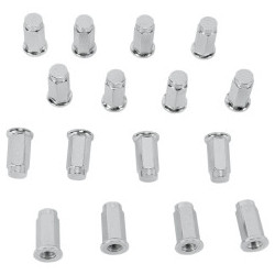 Lot de 16 écrous Chrome Plat 3/8 Polaris