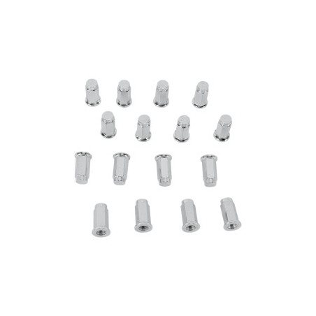 Lot de 16 écrous Chrome Plat 3/8 Polaris