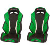 Lot de 2 Sièges Baquet Torque V2 Beard Noir Vert