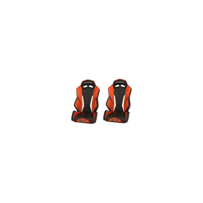 Lot de 2 Sièges Baquet Torque V2 Beard Noir Orange