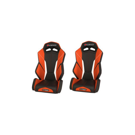 Lot de 2 Sièges Baquet Torque V2 Beard Noir Orange