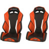 Lot de 2 Sièges Baquet Torque V2 Beard Noir Orange