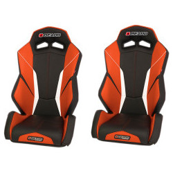 Lot de 2 Sièges Baquet Torque V2 Beard Noir Orange