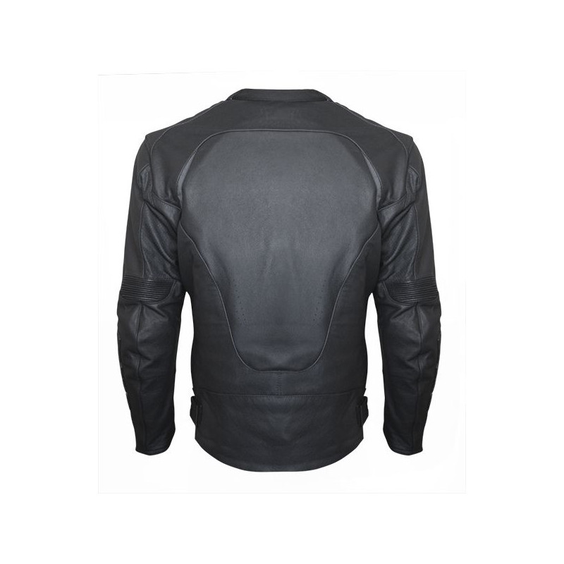 Blouson Cuir Racing Perforé BLACK SERIES Homme S-LINE Moto Route