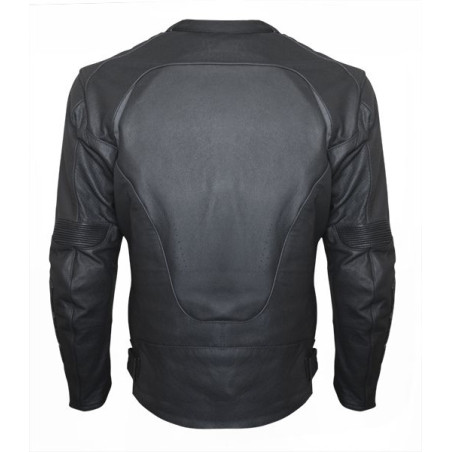 Blouson Cuir Racing Perforé BLACK SERIES Homme S-LINE Moto Route