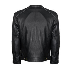 Blouson Cuir Homme VINTAGE Noir S-LINE Moto Route