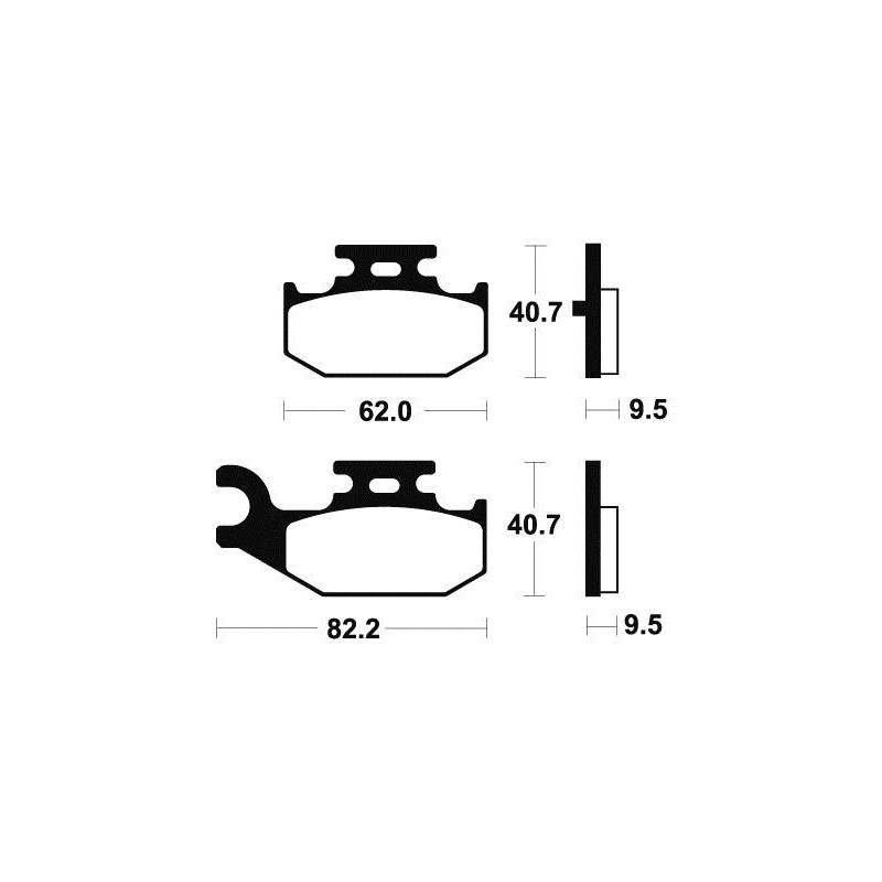 Plaquettes de Frein Métal Fritté Arrière YFM 700 Raptor Yamaha