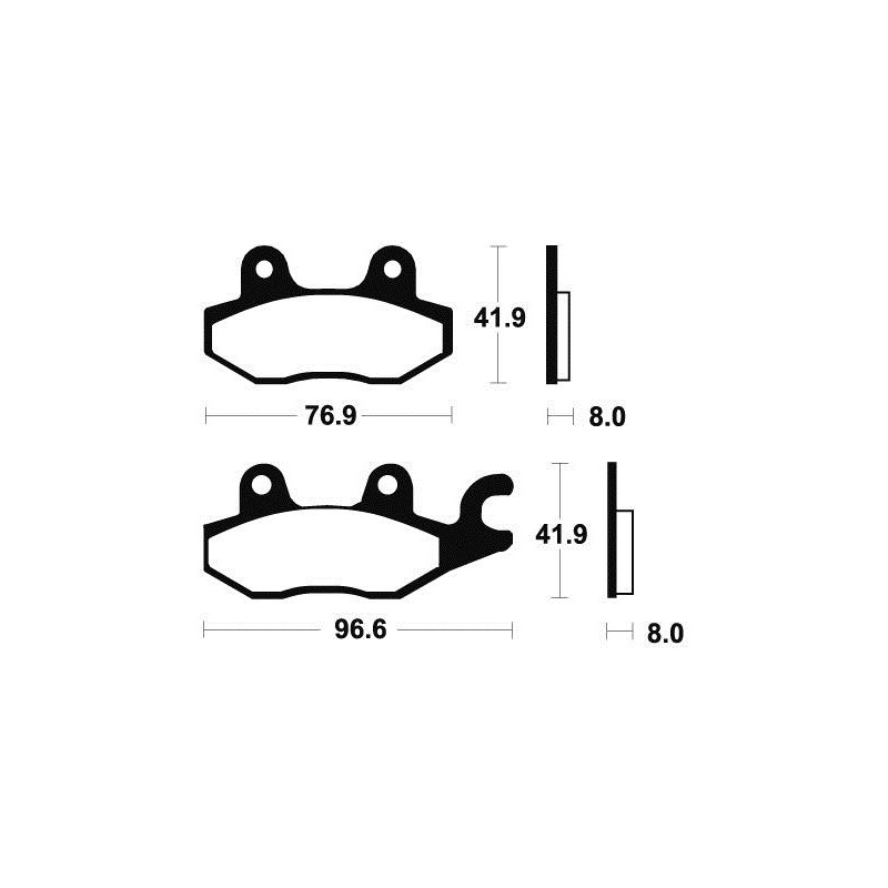 Plaquettes de Frein TECNIUM Avant Kawasaki KVF 750 Brute Force 4x4