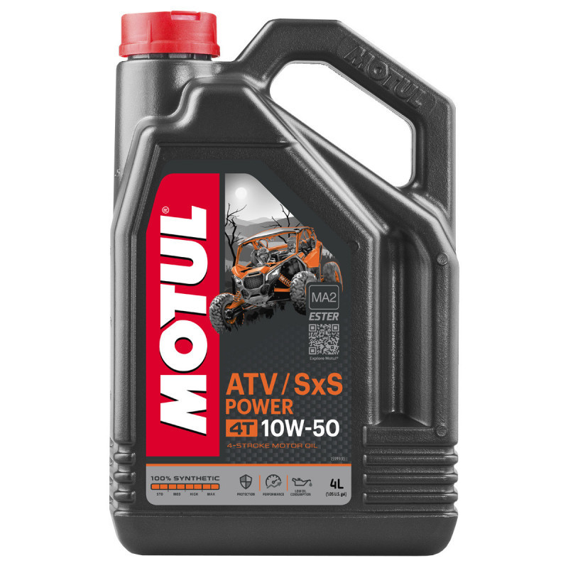 Huile Motul ATV SXS SSV Power 4T 10W50 4 Litres