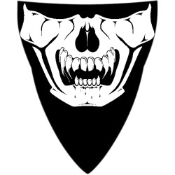 Demi-masque extensible clown Moto Quad SSV