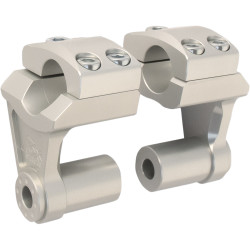 Pontets Réhausseurs ROX DELUXE +51mm SILVER Pontet 22mm Pour Guidon 22mm