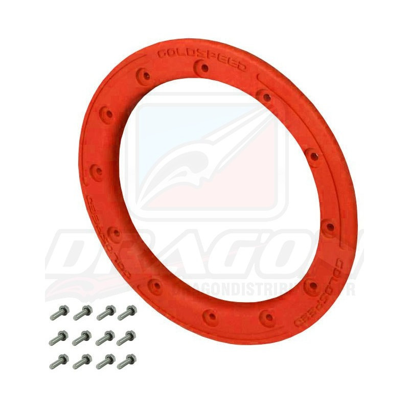 Frette PHD et Visserie GOLDSPEED Beadlock 10 pouces Rouge