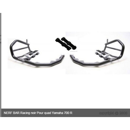 Paire de Nerf Bars PRO PEGS SILVERTEC Black 700 Raptor YFM-R Yamaha