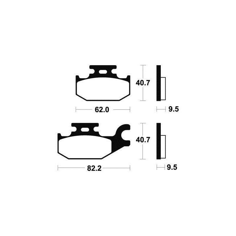 Plaquettes de Frein Avant métal fritté DS 250 Bombardier Can-am
