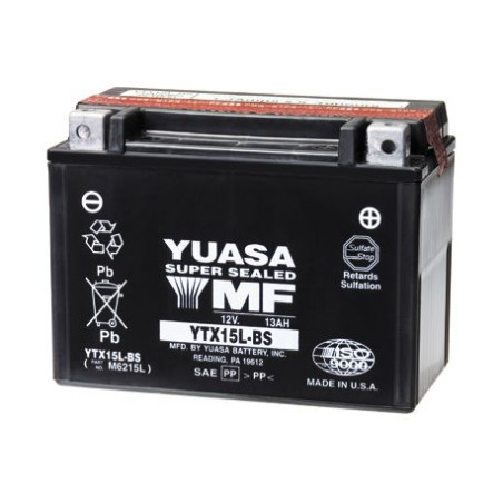 Batterie YUASA YTX15L-BS sans entretien livrée avec pack acide 650 DS Can Am Bombardier