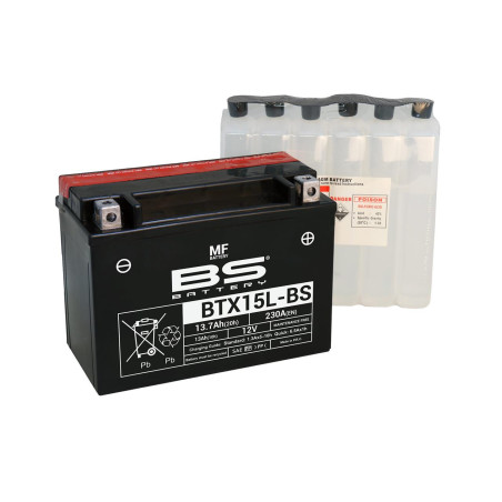 Batterie Type Origine YTX15L-BS sans entretien livrée avec pack acide 650 DS Can Am Bombardier
