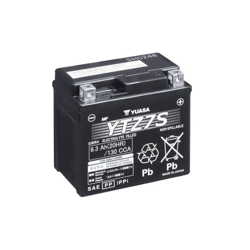 Batterie YUASA YTZ7S sans entretien activée usine YFM-R 250 Raptor Yamaha