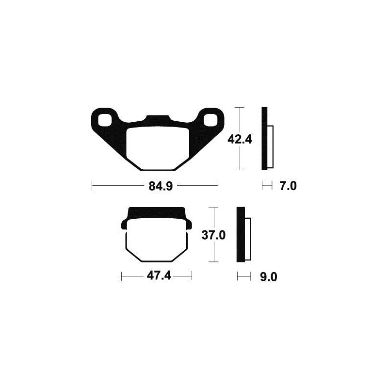 Plaquettes de frein Avant métal fritté Yamaha 300 Grizzly