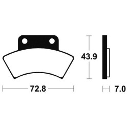 Plaquettes de Frein Arrière Métal Fritté Polaris Xplorer 500